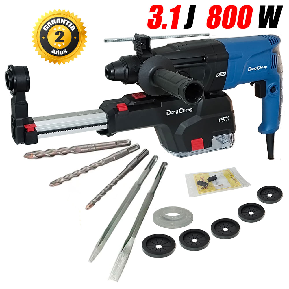 Rotomartillo SDS-Plus Dongcheng DZC05-26XC 800W 3.1J 26mm y Adaptador Polvo