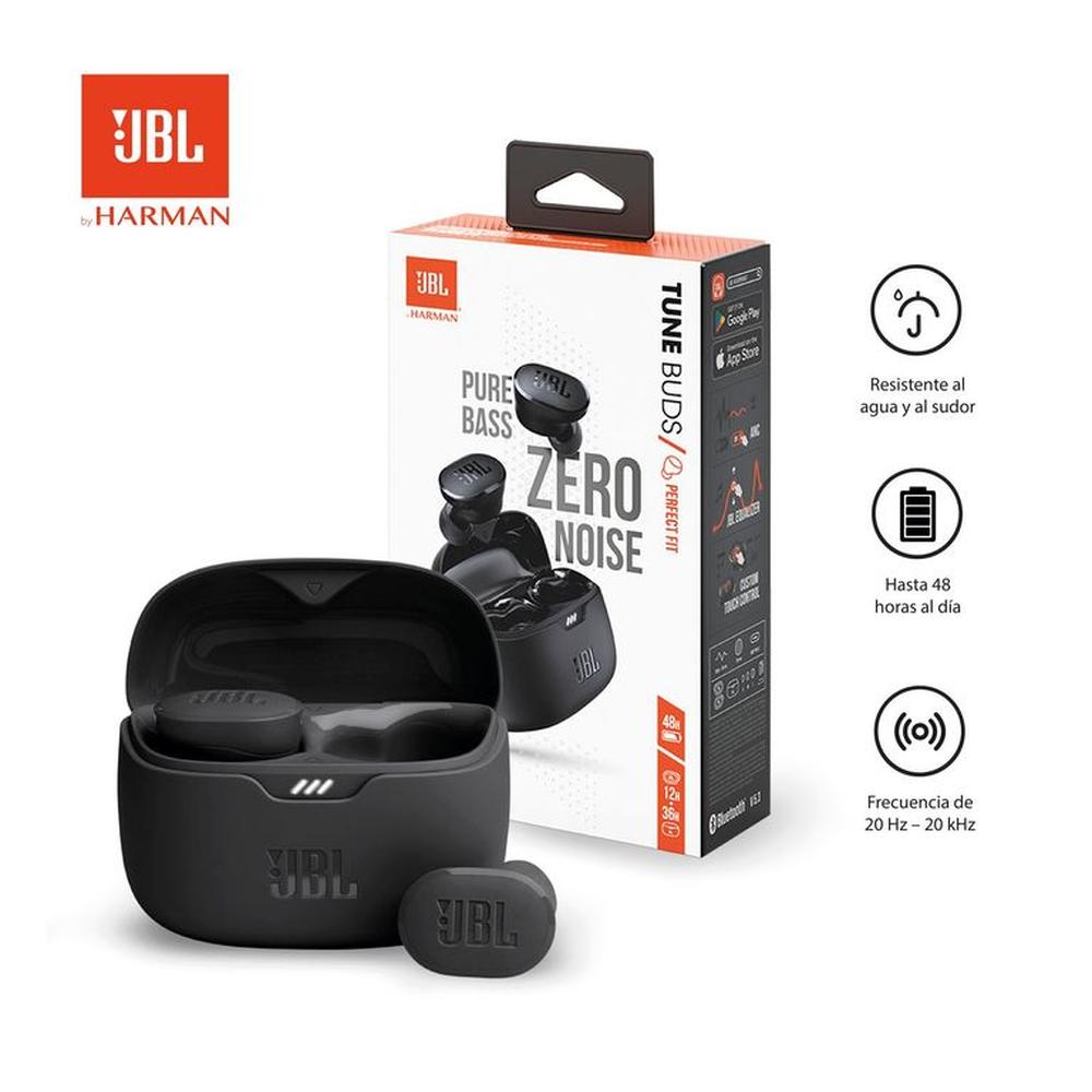 Audifonos Jbl In-Ear Tune Buds Perfect Fit NC Bluetooth 48hrs - Negro