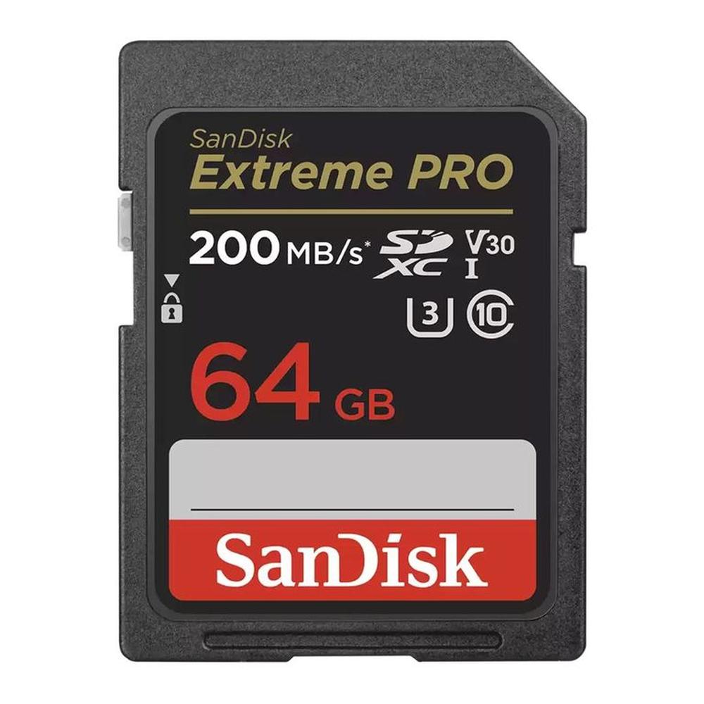 Memoria SD SANDISK Extreme Pro 64GB 4K UHS-I C10 U3 200MBS Memoria SD SANDISK Extreme Pro 64GB 4K UHS-I C10 U3 200MBS