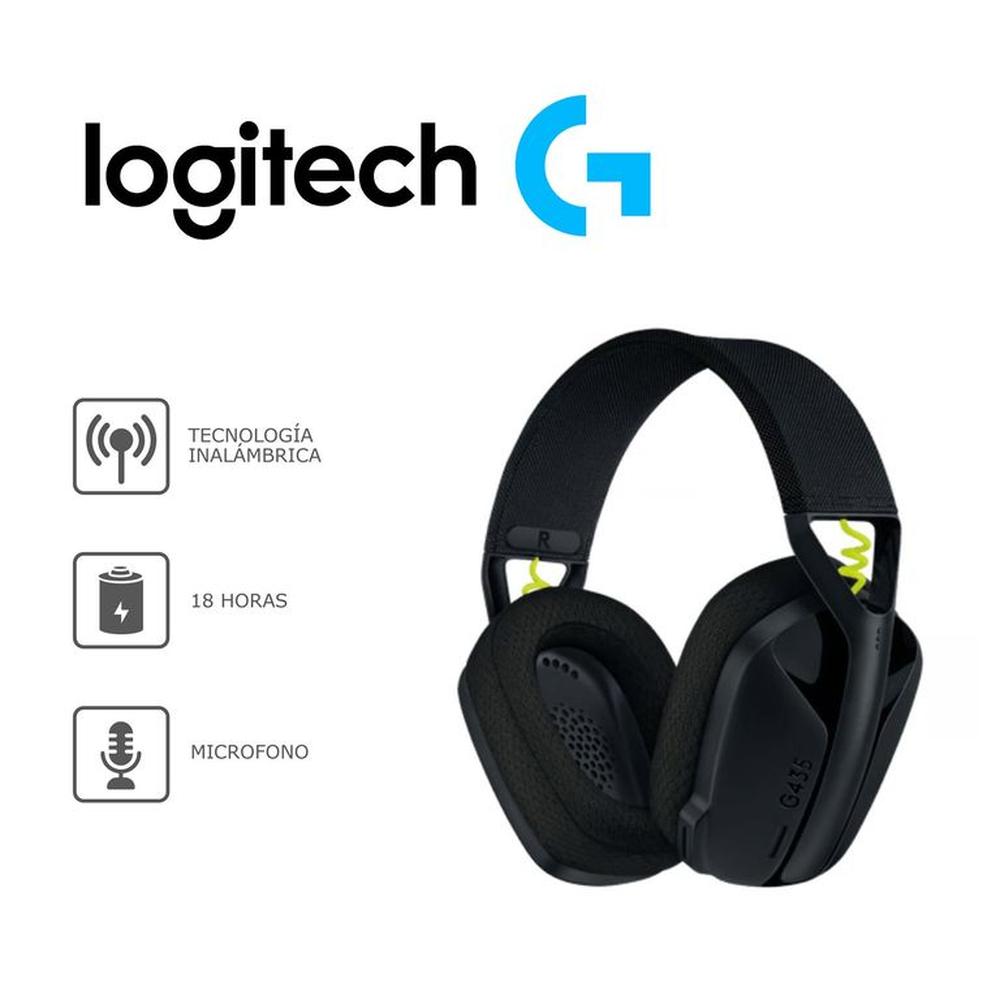Audifonos Logitech Gaming G435 Inalambricos con Microfono Lightspeed
