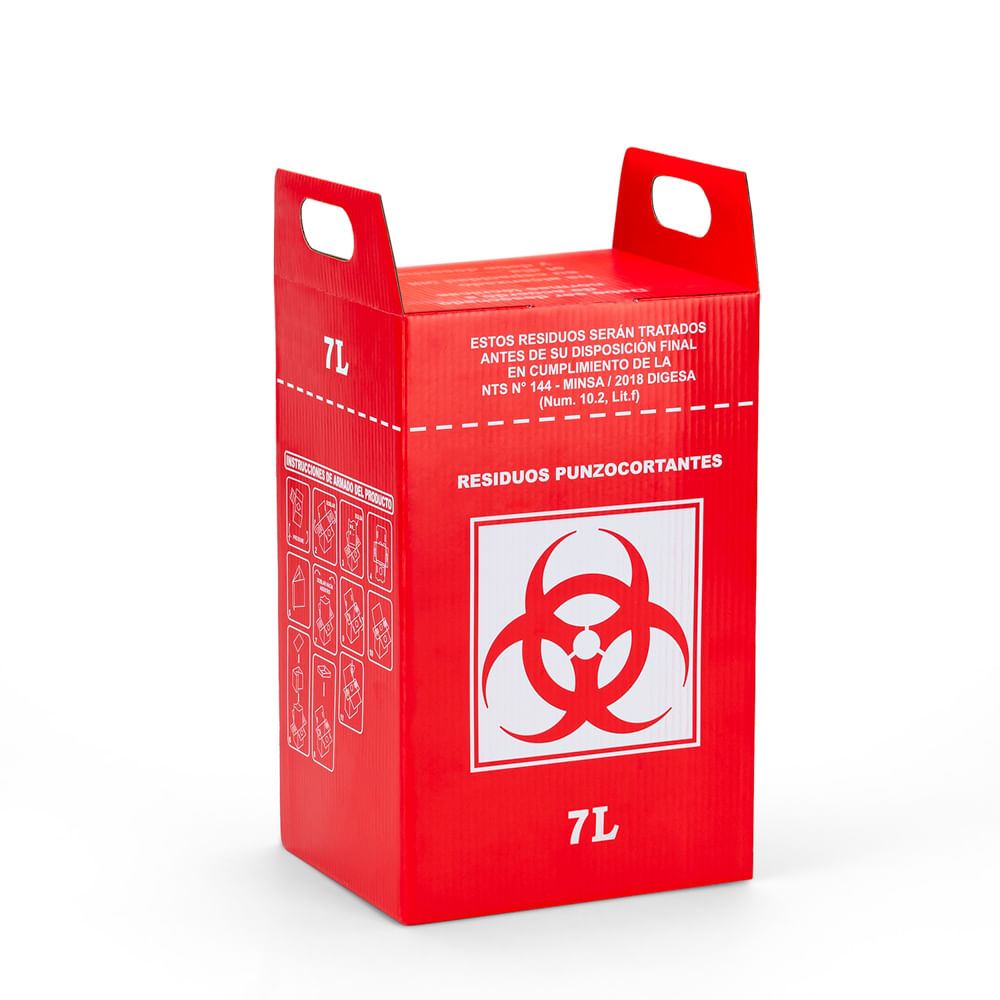 Caja Contenedor de Bioseguridad de Cartón 7 LITROS