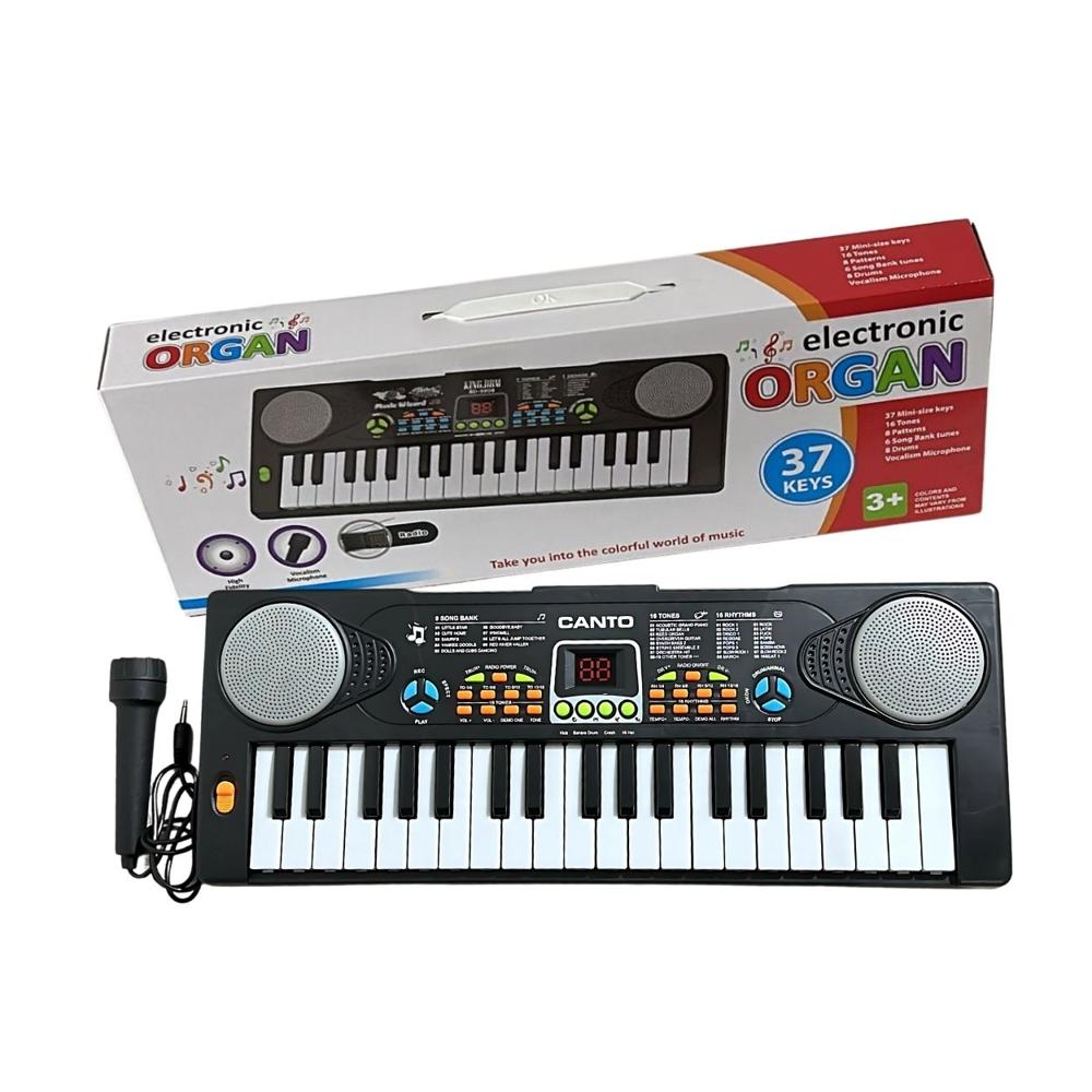 COLORBABY MeMe Music Teclado De 37 Teclas Con Micrófono – Piano Infantil De 43x16 Cm, 8 Sonidos Y Grabación, +3 Años