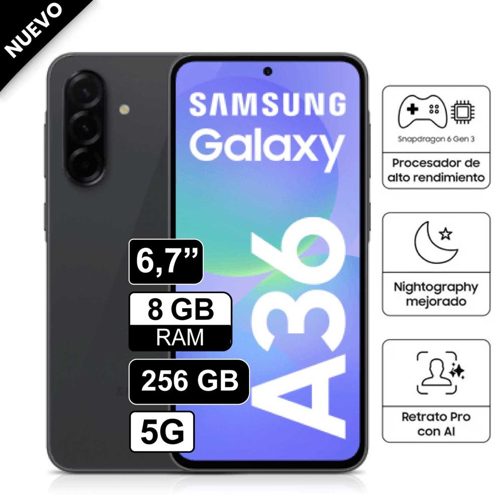 Celular Libre Samsung Galaxy A36 67 Pulg 128GB 8GB RAM Negro