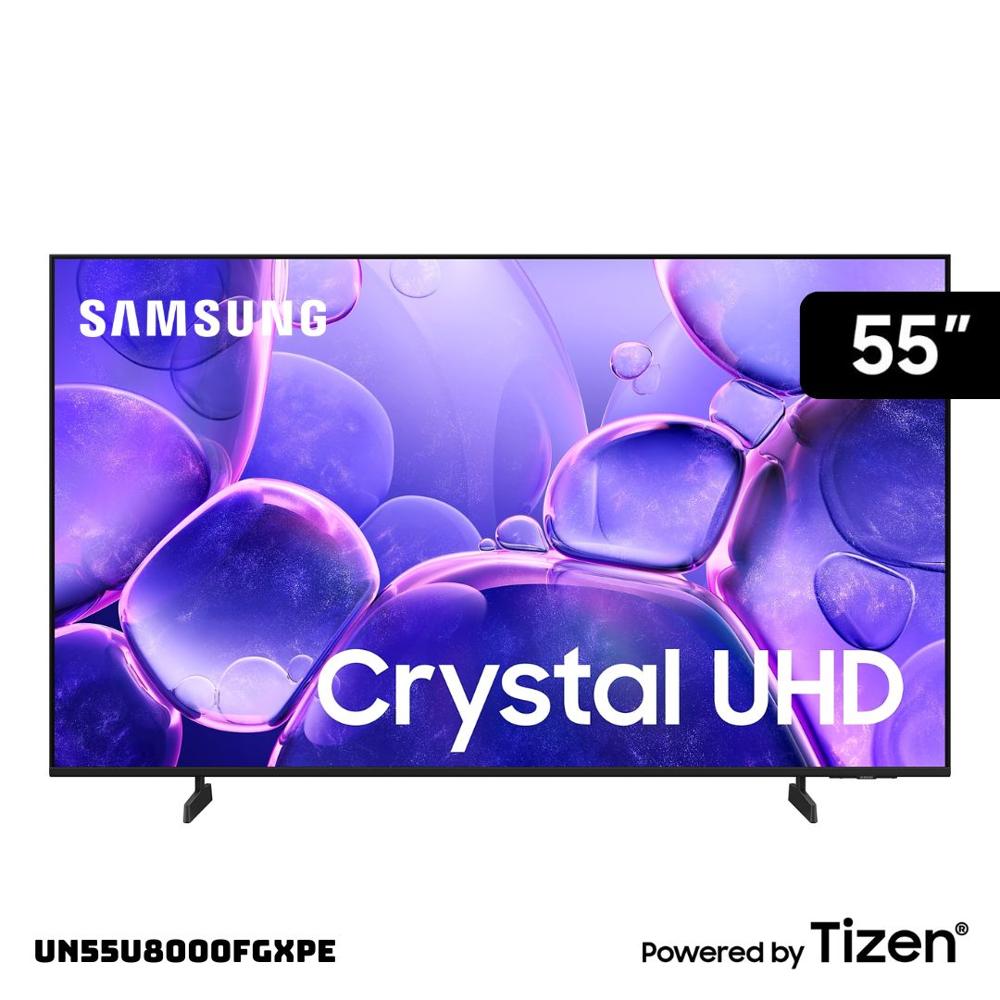 TELEVISOR SAMSUNG 55 SMART TV TIZEN OS 4K CRYSTAL UHD LED 2025 UN55U8000FGXPE