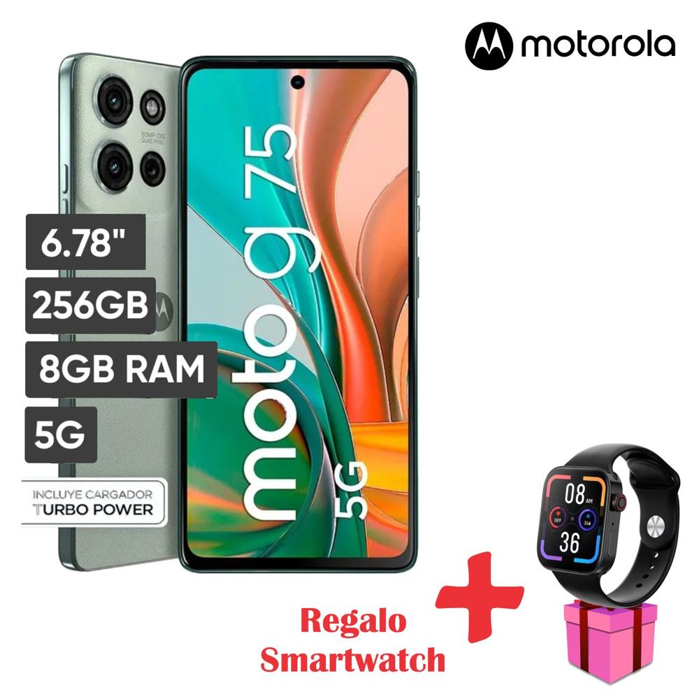 Celular Motorola Moto G75 5G 6.78"" 256GB 8GB RAM 50MP+16MP Verde