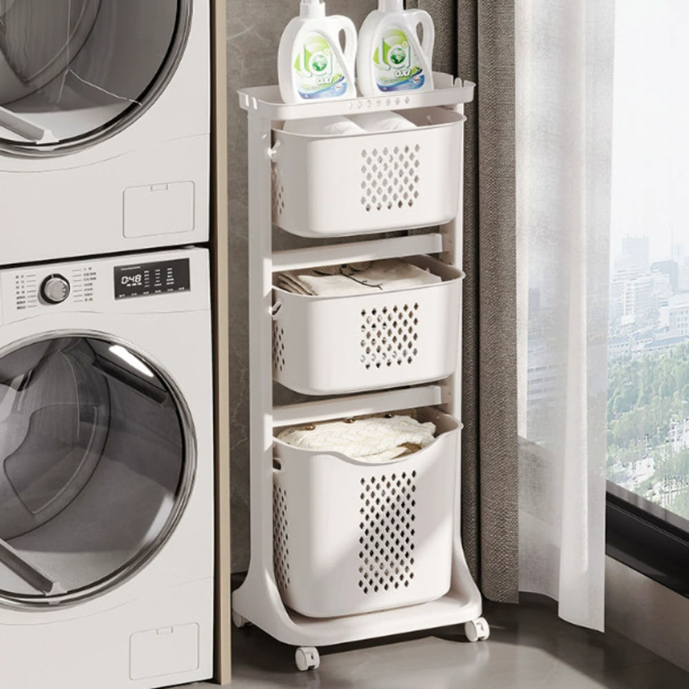 Cesta De 3 Niveles - Color Blanco