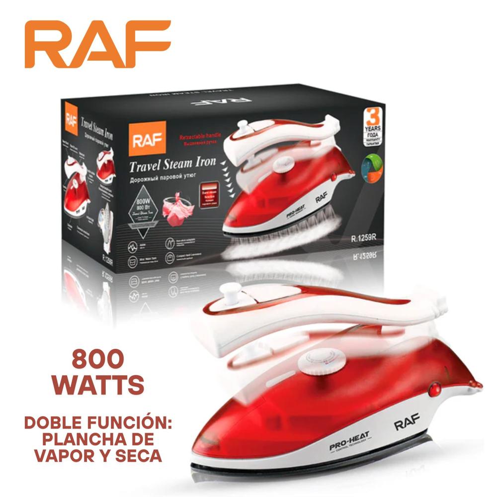 Plancha de vapor y seca plegable de viaje RAF R.1259 Peso ligero Rojo