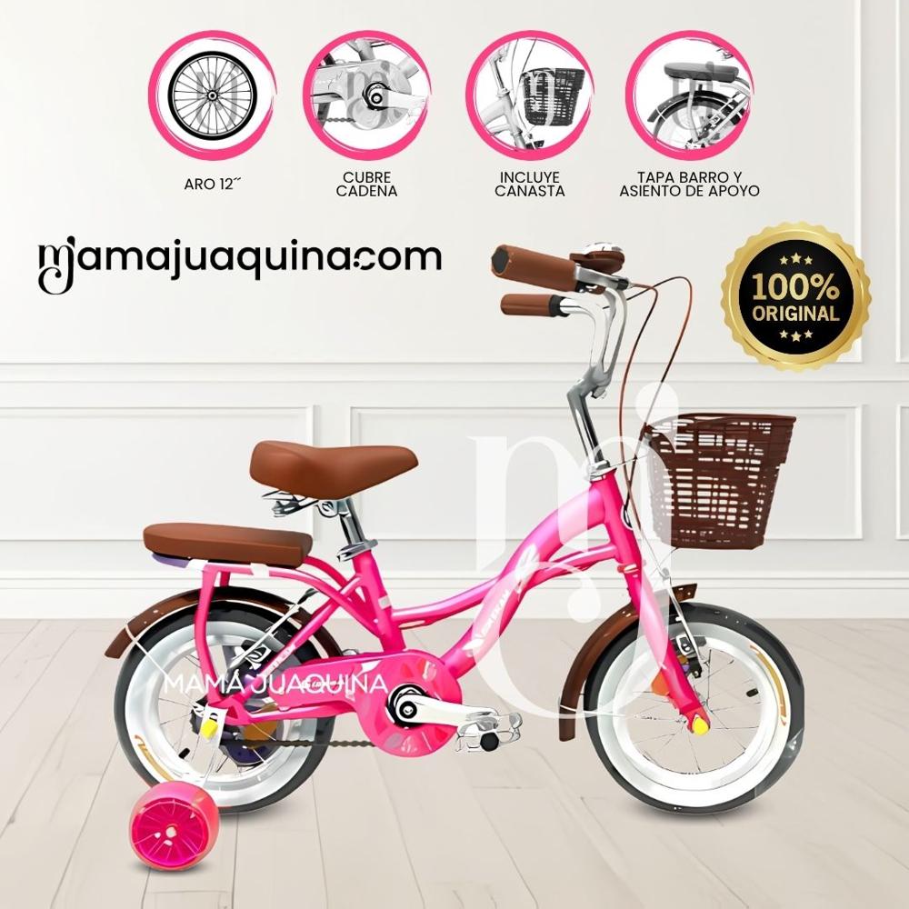 Bicicleta Campera con Canasta Aro 12 «CAMPY» Pink Oechsle