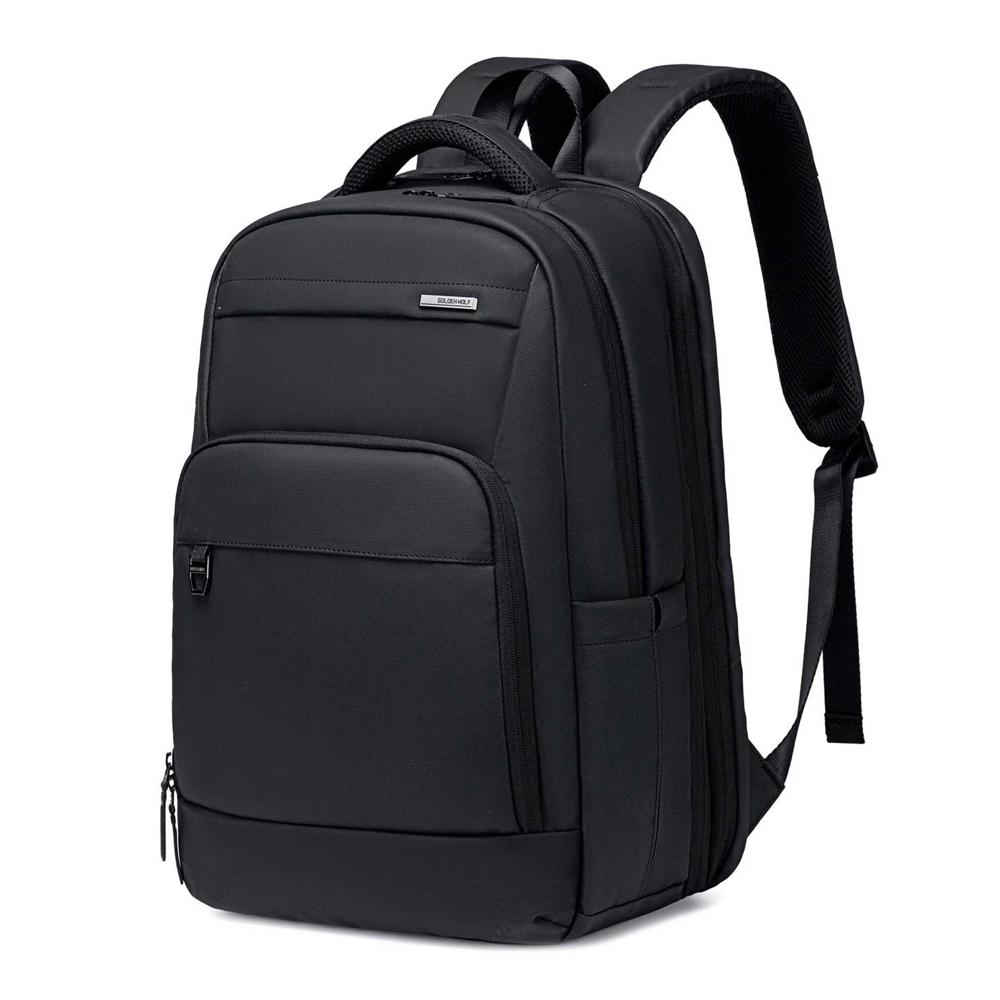 Mochila Golden Wolf GB00708 Expandible Viaje Laptop Negro