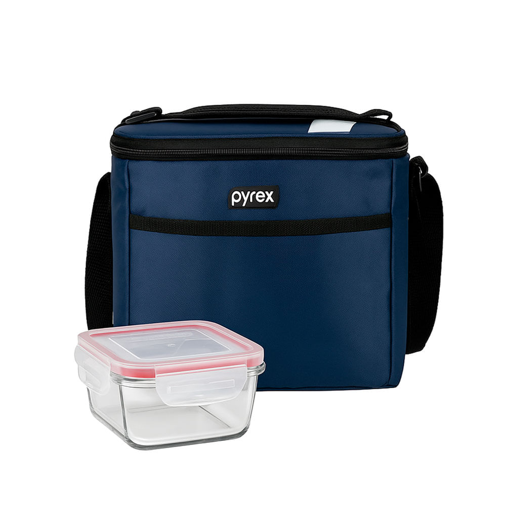 Lonchera Pyrex Juvenil Tottem Azul +Taper 650ml-300482