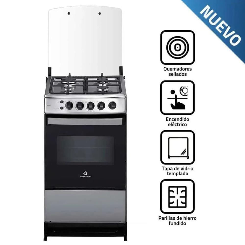 COCINA A GAS INDURAMA BILBAO 4 HORNILLAS