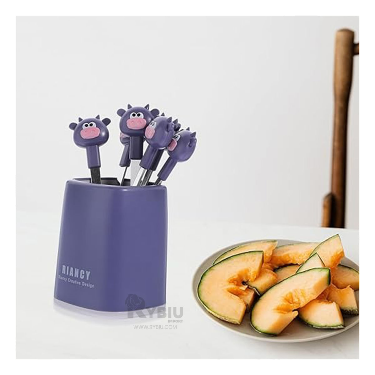 Tenedor Inoxidable de Diseño Toro Y+Stickers