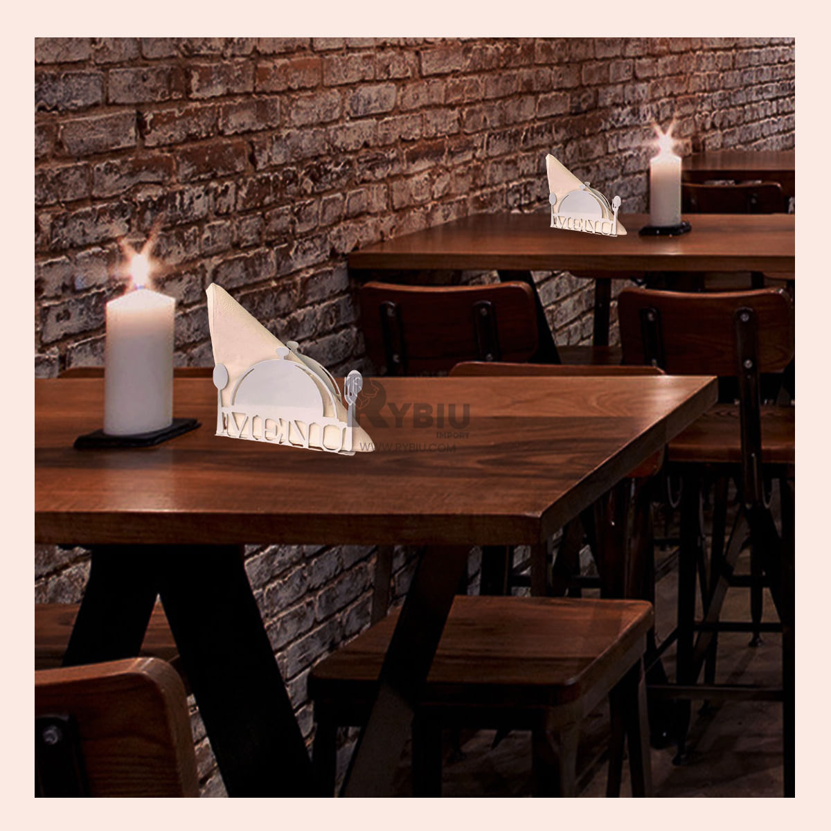 Servilletero Util y Resistente para Menu de Color Blanco