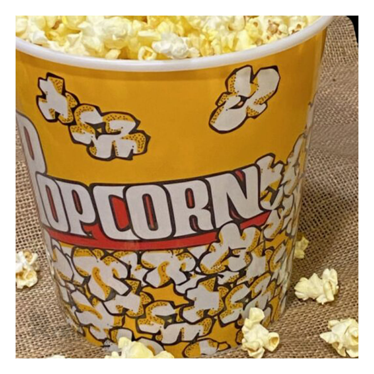 Cubeta vaso Popcorn Mediano 12 x12cm - Amarillo