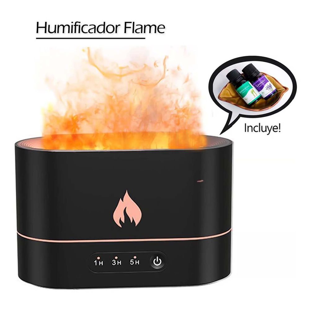 Humidificador de aire 3D Flame Aromatizante Negro 853 Mas Una Esencia Humidificador de aire 3D Flame Aromatizante Negro 853 Mas Una Esencia