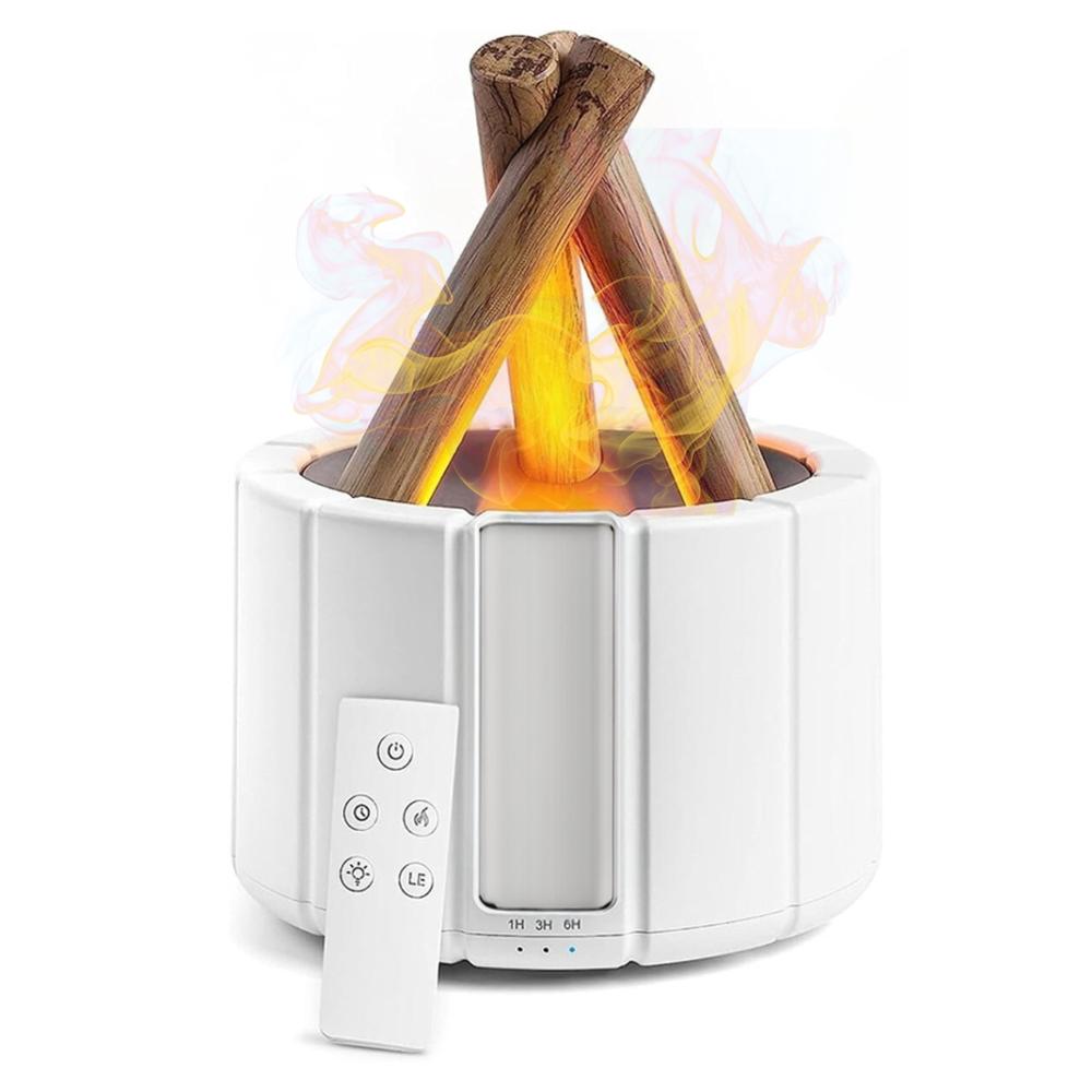 Humidificador con Efecto Fuego y Control Modelo Bonfire Blanco 62BB09