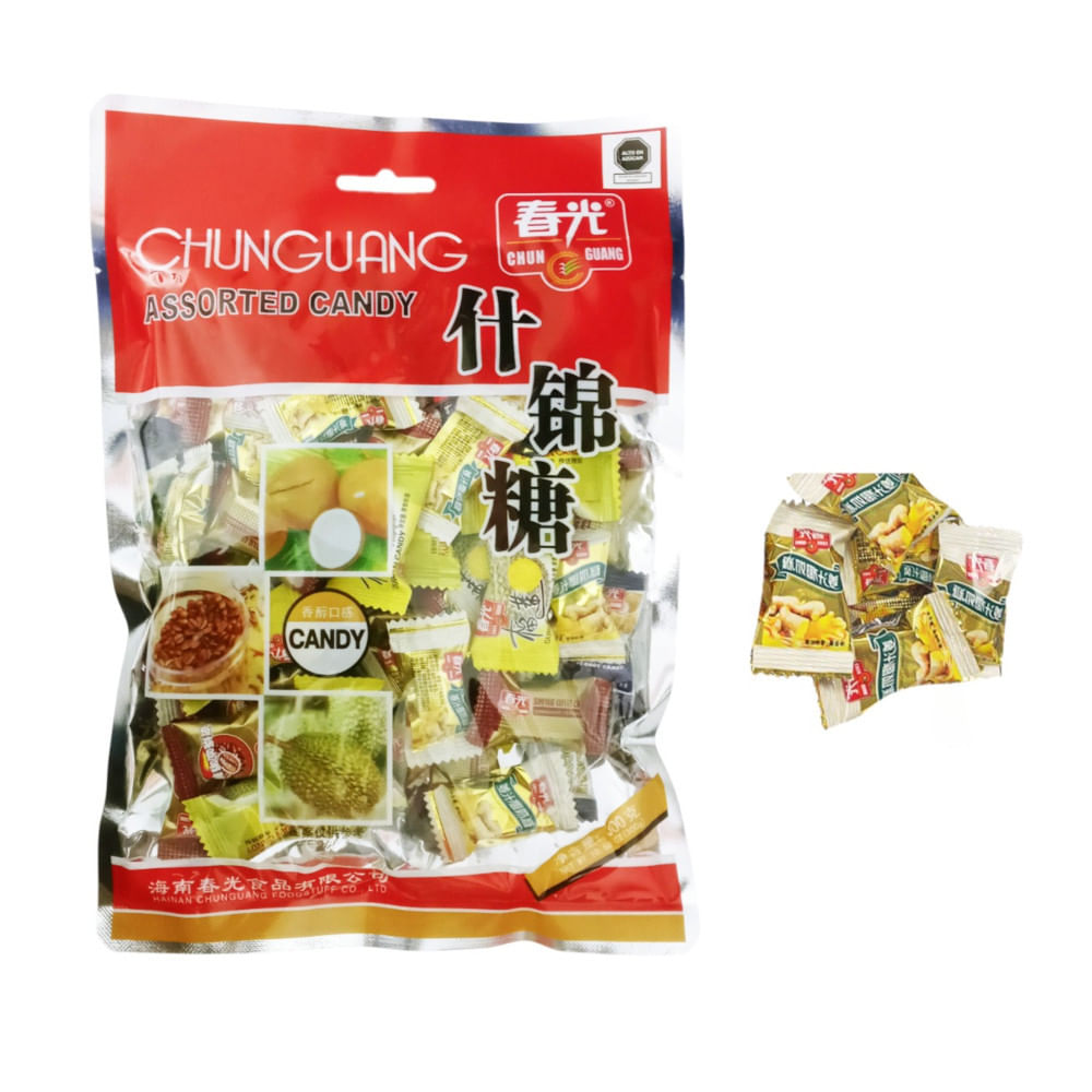 Caramelos Duro Surtido Durian Cafe Coco Jengibre Kion 300gr