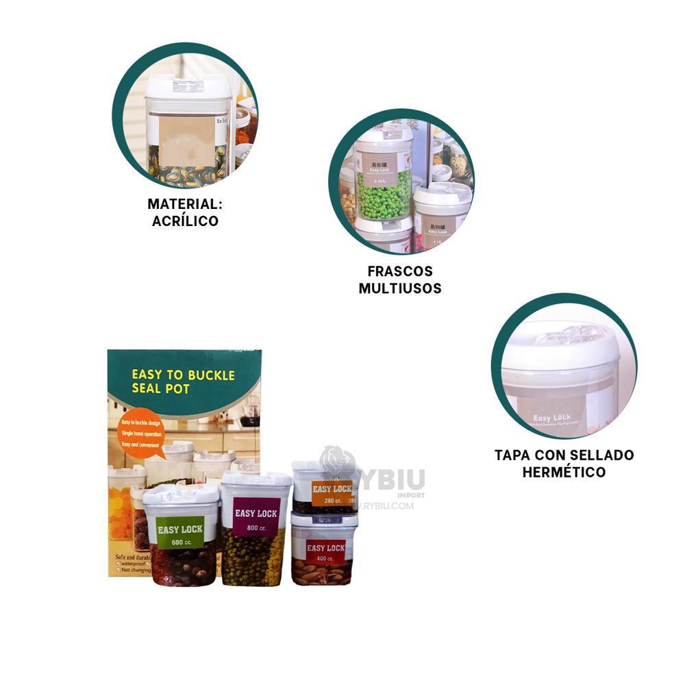 Almacenador de 4 con Tapa en Tono Blanca Y+Post-it Adhesivos