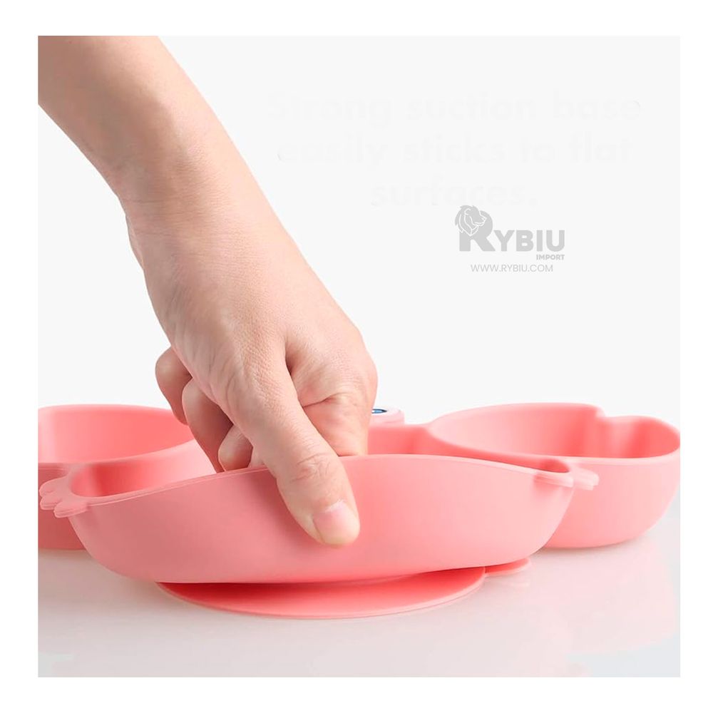 Plato de Mesa Hipoalergenico Niño en Rosado Y+Stickers Plato de Mesa Hipoalergenico Niño en Rosado Y+Stickers