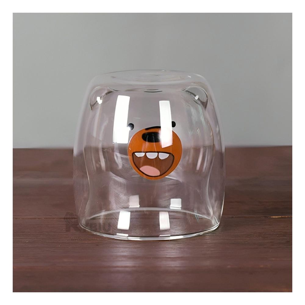 Vaso Cristalino de Doble Capa Transparente Y+Papel de Regalo