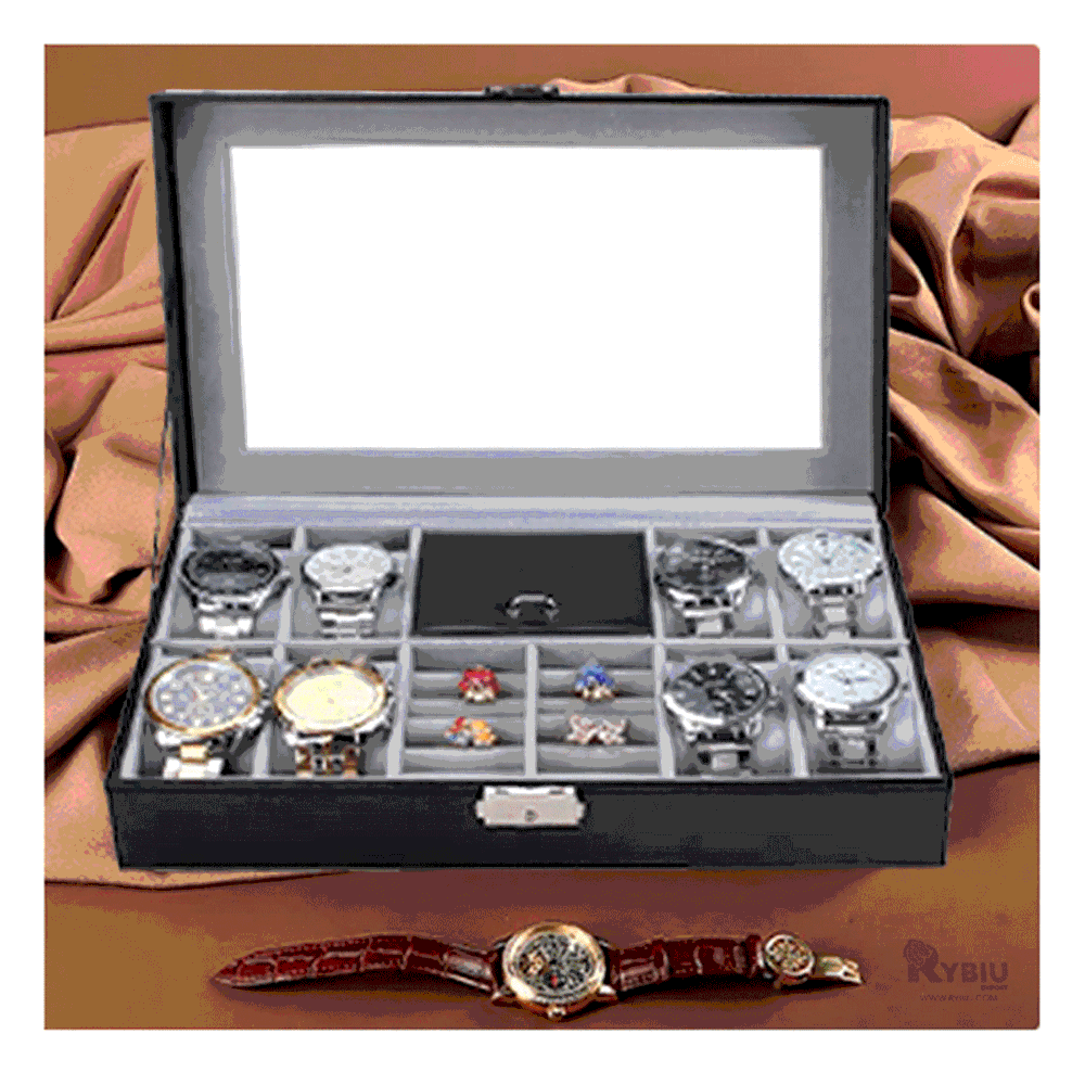 Organizador de Cuero Resistente en Negro Y+Papel de Regalo Organizador de Cuero Resistente en Negro Y+Papel de Regalo