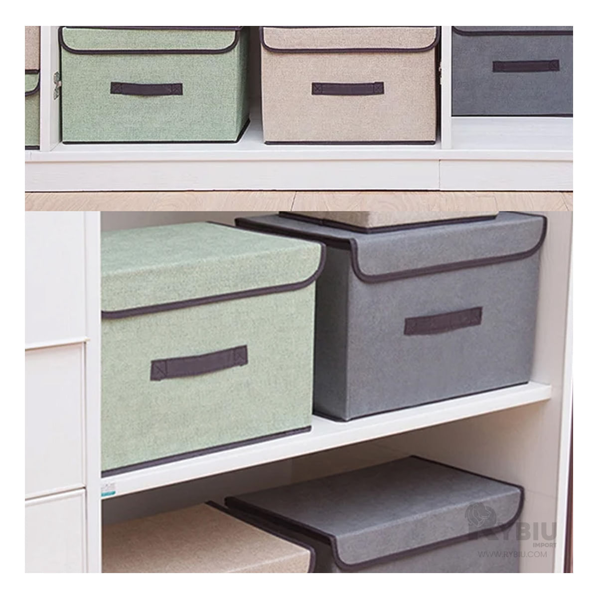 Caja Almacenera para Ropa en Color Plomo Y+Agendita