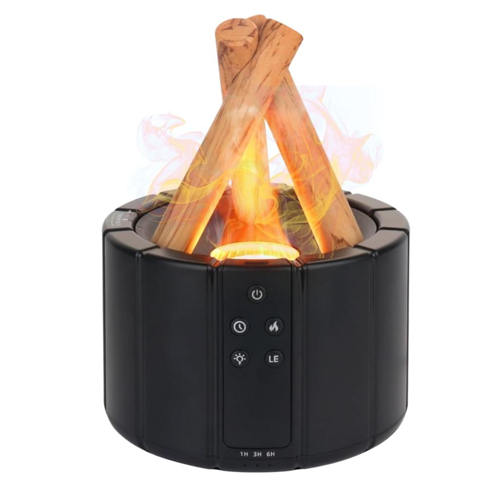 Humidificador con Efecto Fuego y Control Modelo Bonfire Negro  63BN09