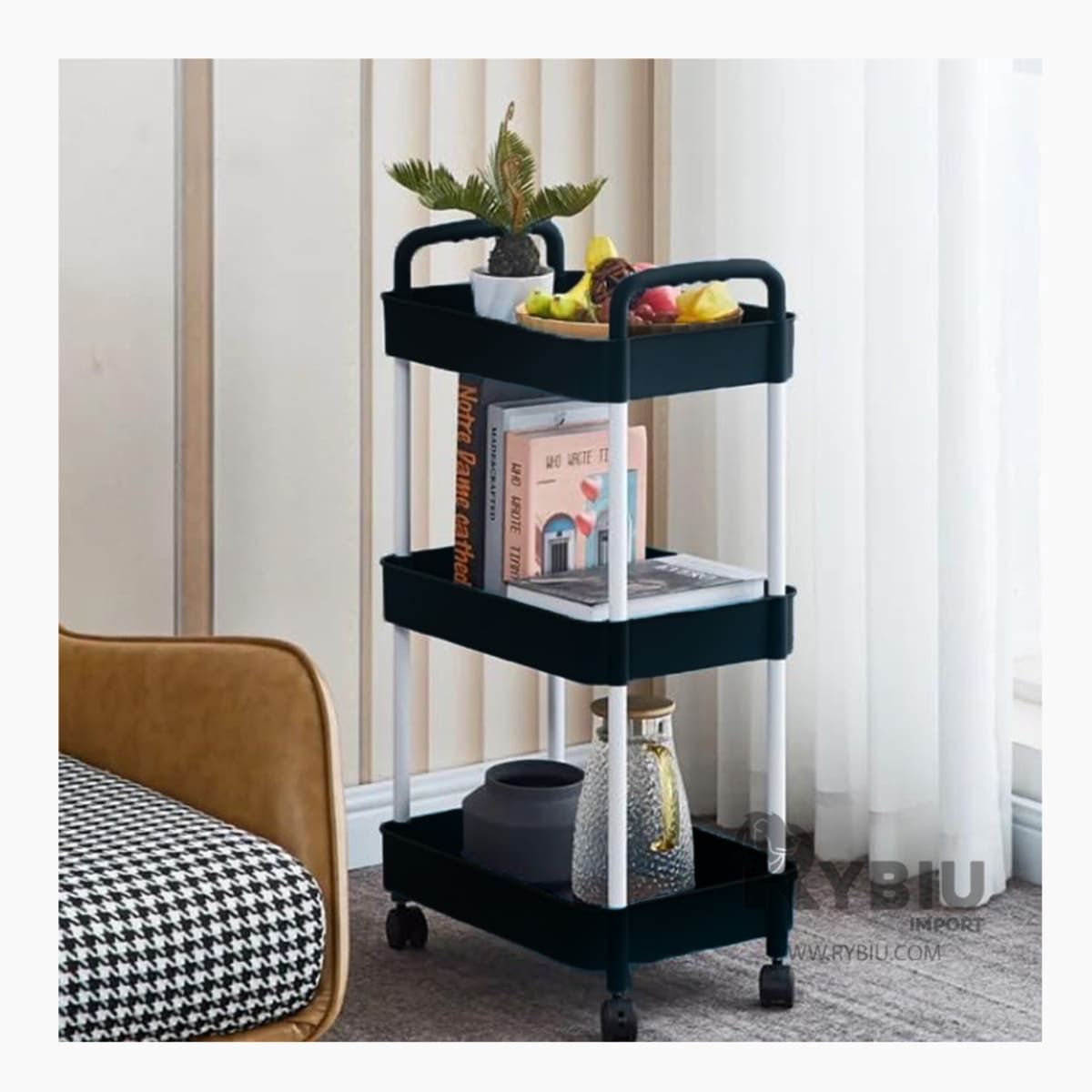 Canastila de Alimentos para Cocina Negro Y+Post-it adhesivos