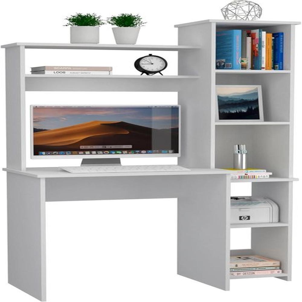 Escritorio Estante de Melamina Blanco 98cm Escritorio Estante de Melamina Blanco 98cm