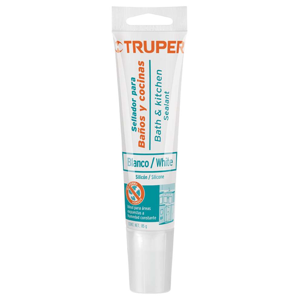 Silicona Blanco 85g para Baños y Cocina Truper 18568