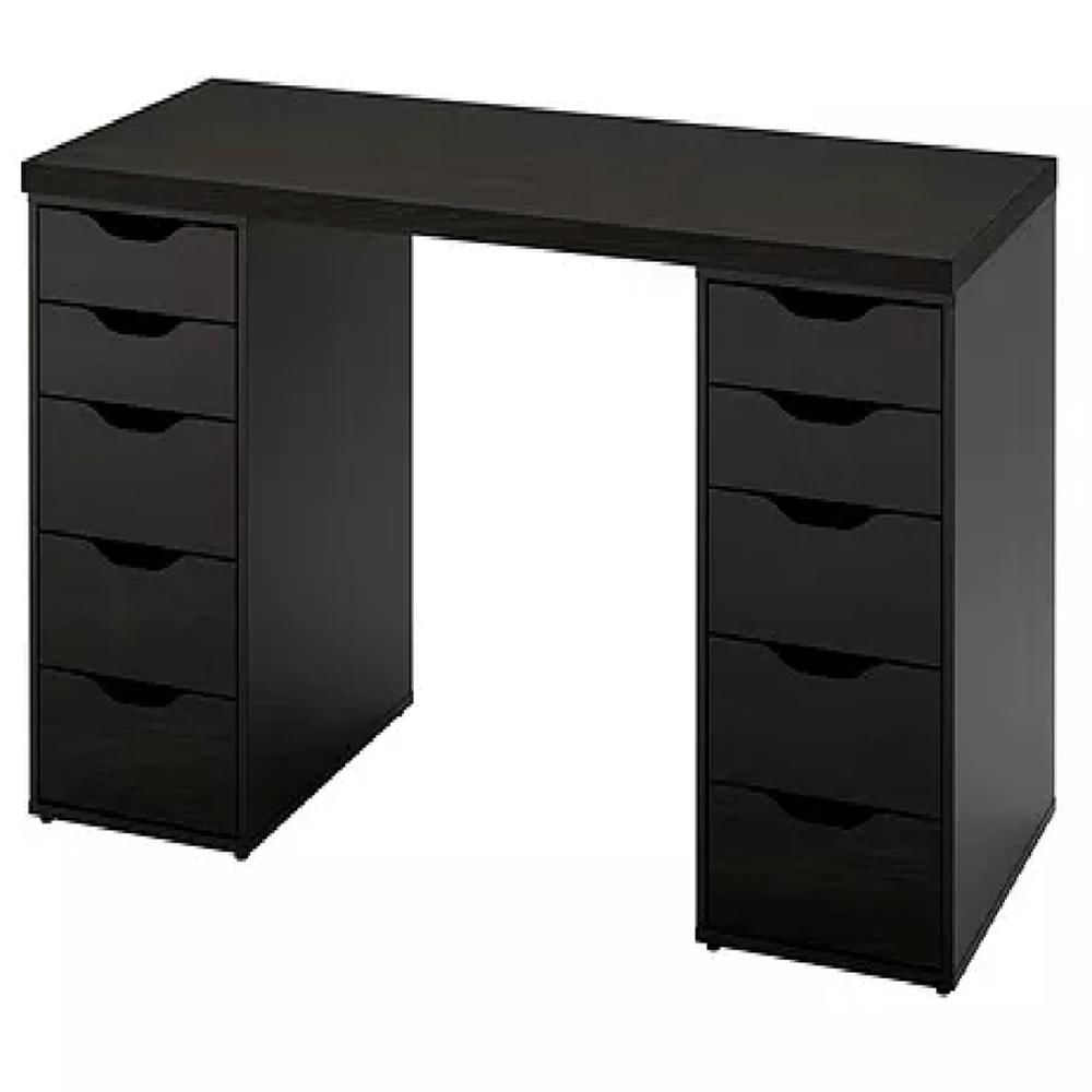 Escritorio de Melamina Moderno Negro 140cm Escritorio de Melamina Moderno Negro 140cm