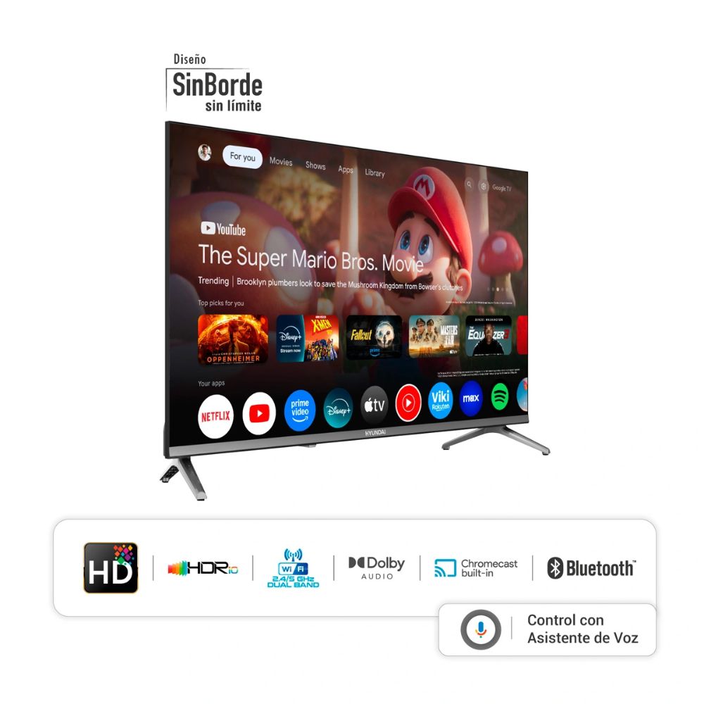 TELEVISOR HYUNDAI QLED 32"" HD SMART GOOGLE TV HYLED3259QG