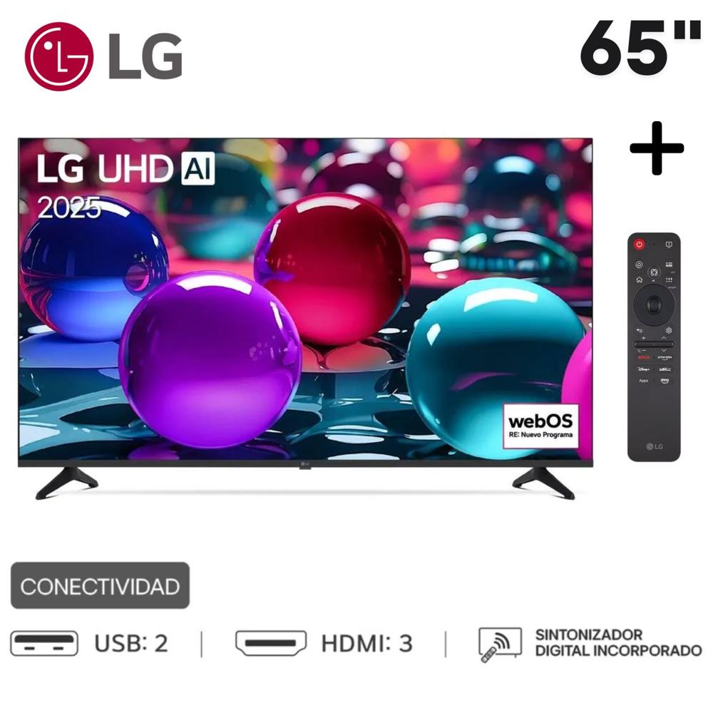 Televisor 65"" Lg Uhd 4k Thinq Ai 65ua7300psb (2025) + Control Magic MR25GA