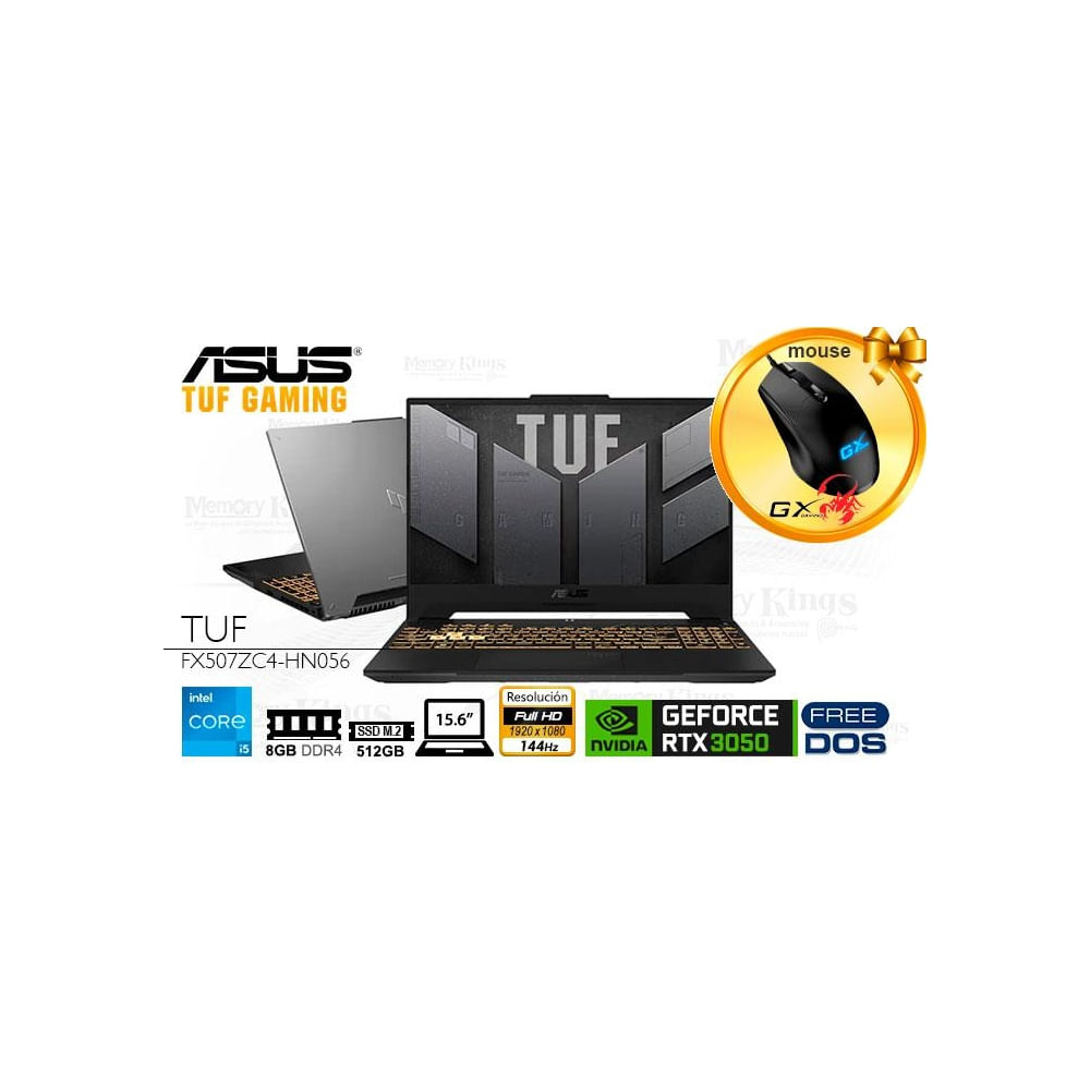 Laptop ASUS TUF Gaming F15 - Intel Core i5 12500H, 8GB RAM, 512GB SSD,