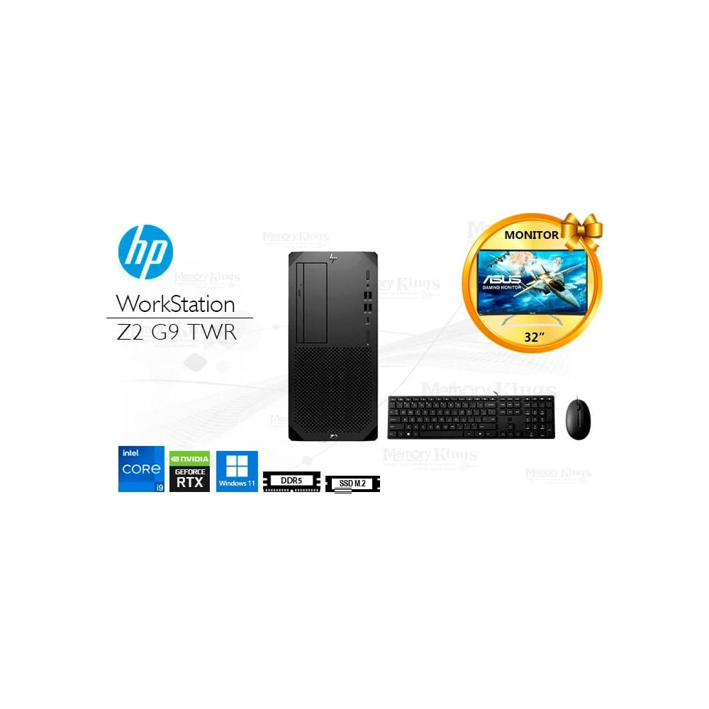 PC HP Z2 G9 Tower, i9-12900K, 16GB RAM, 1TB SSD, GeForce RTX 3080, Win