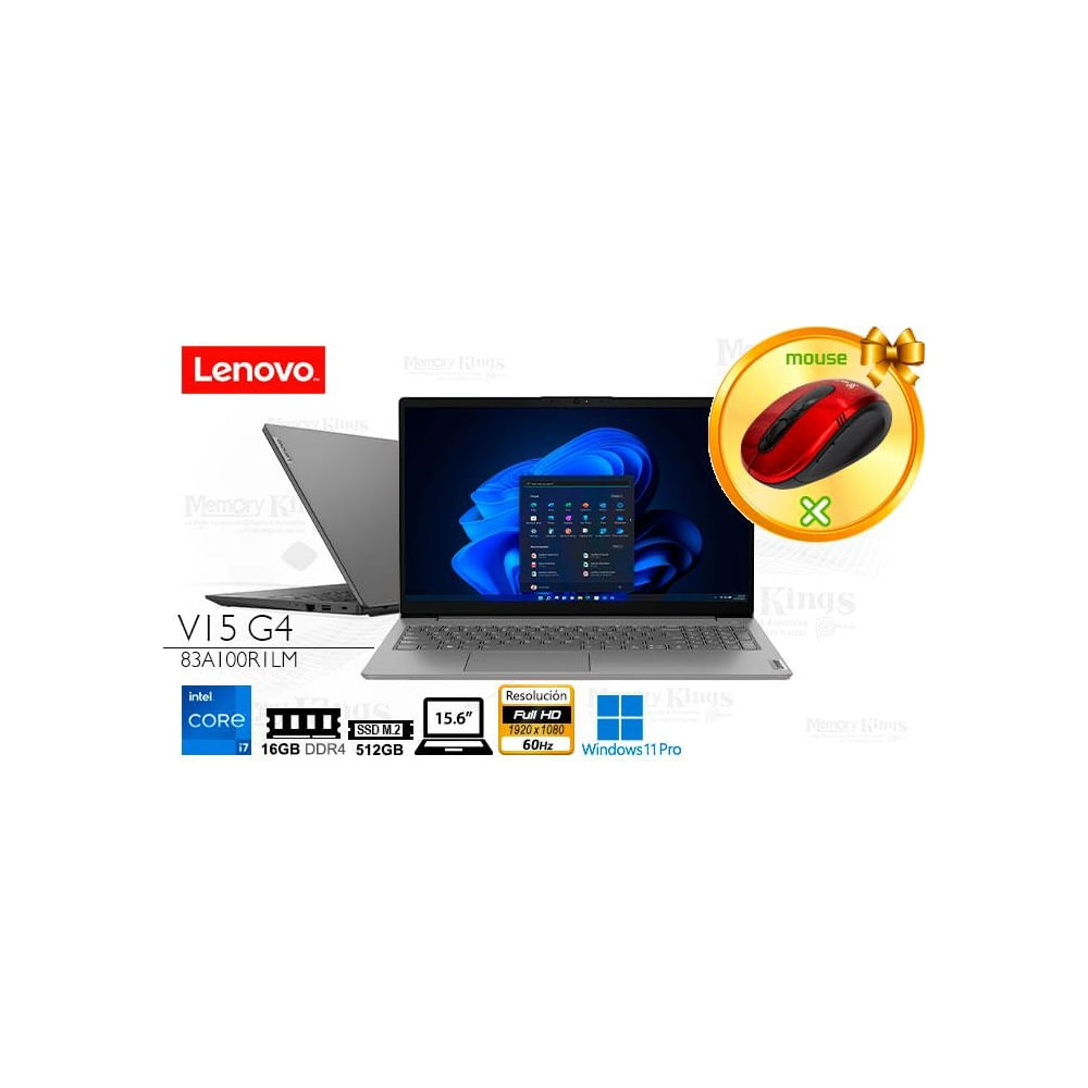 Laptop Lenovo V15 G4 IRU Core i7, 16GB RAM, 512GB SSD, 15.6"" Intel UHD