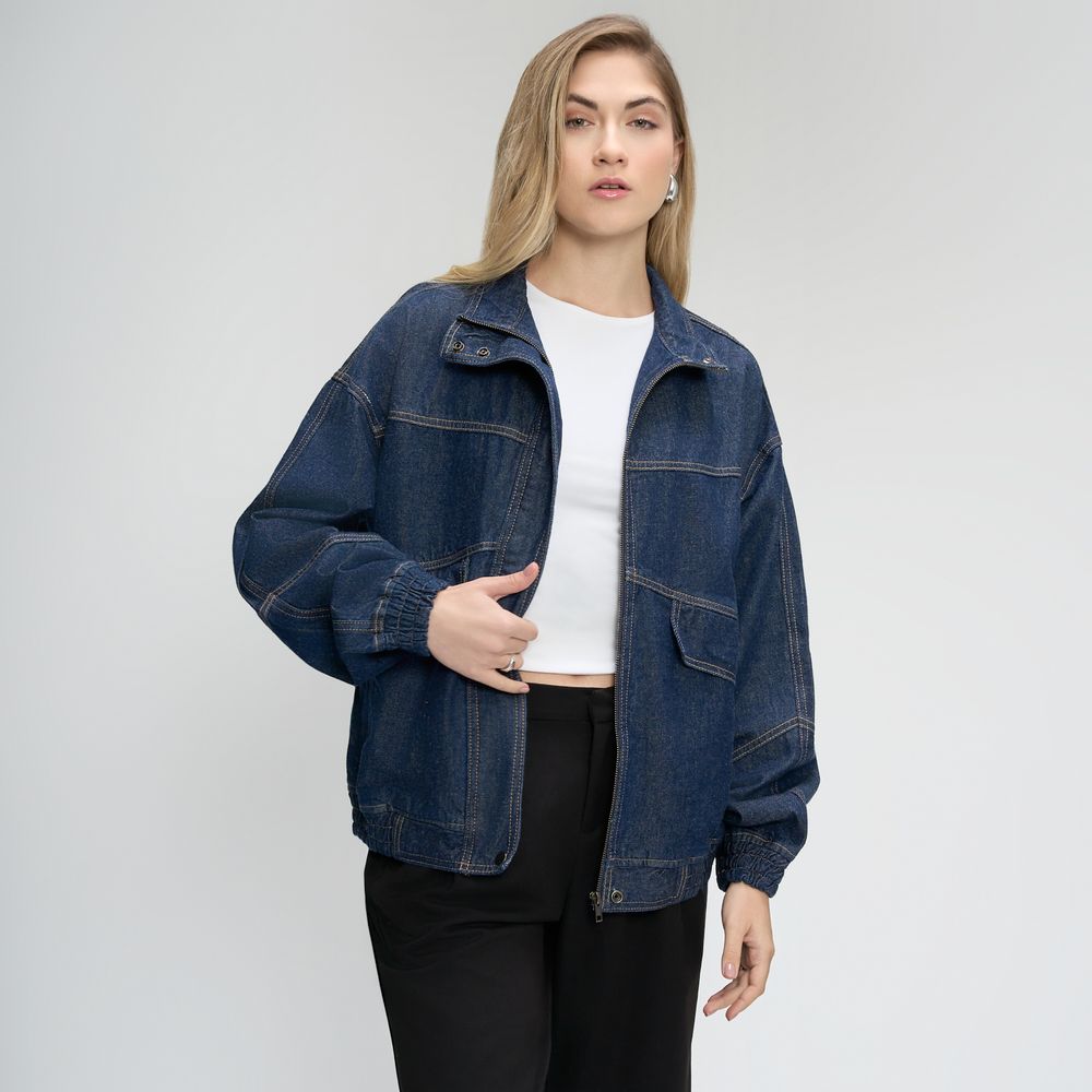 Casaca Mujer Hypnotic Denim Bomber Oechsle