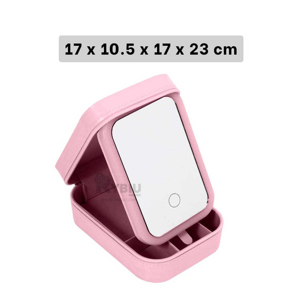 Organizador con Espejo y Led en Rosado Y+Regalo Agendita Organizador con Espejo y Led en Rosado Y+Regalo Agendita