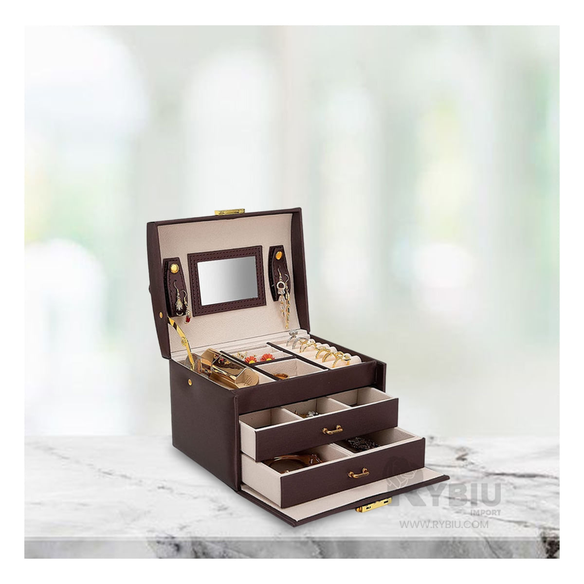 Organizador Compacto Joyas de Marron Y+Stickers