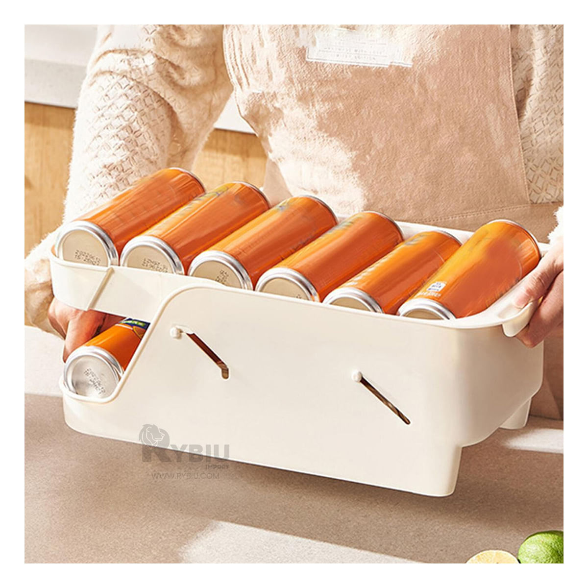 Dispensador Duradero de Huevos Tono Blanco Y+Stickers