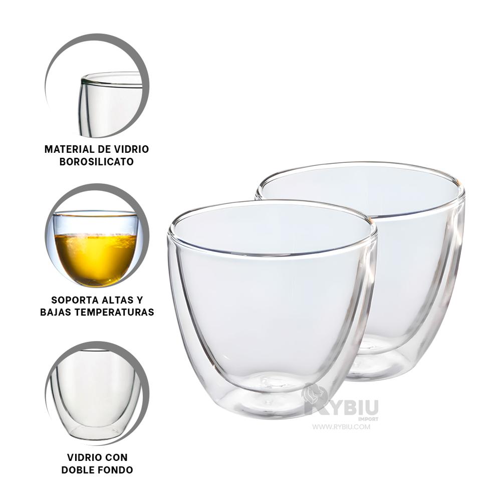 Taza Util Sin Asa de Doble Capa 460ML Y+Banderitas Adhesivas