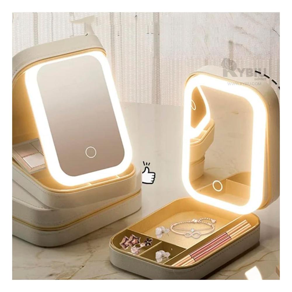 Joyero Compacto para Joyas en Blanco Y+Papel de Regalo