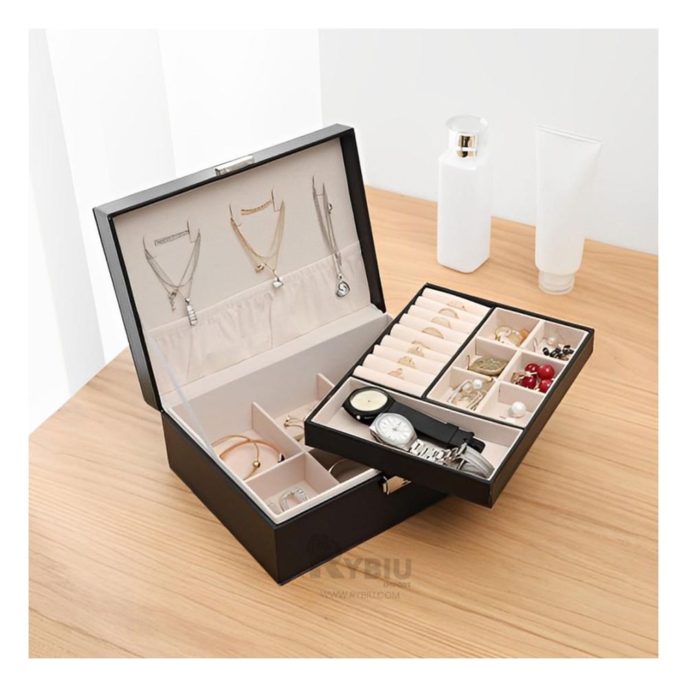 Alhajero Estético de 2 Niveles Negro Y+Banderitas Adhesivas