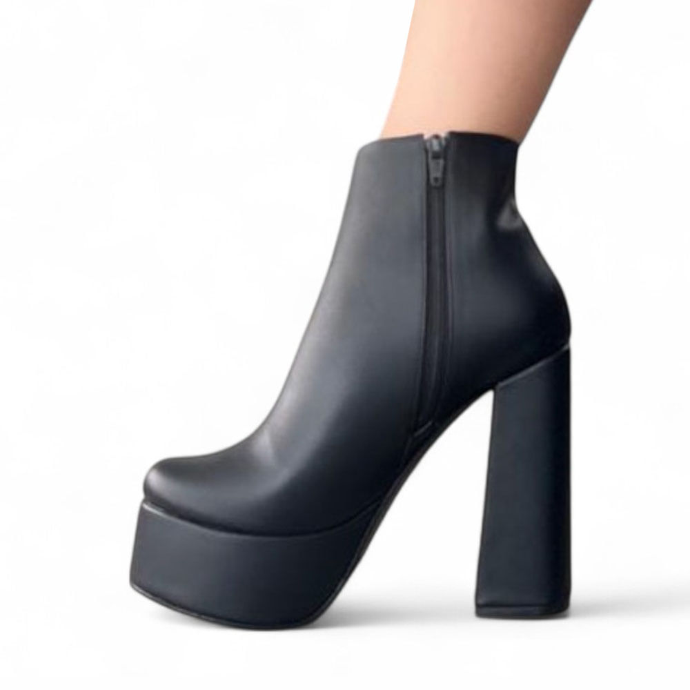 Botin Mujer Taco 15 Fiesta 1299 5C-75 Color Negro Talla 39