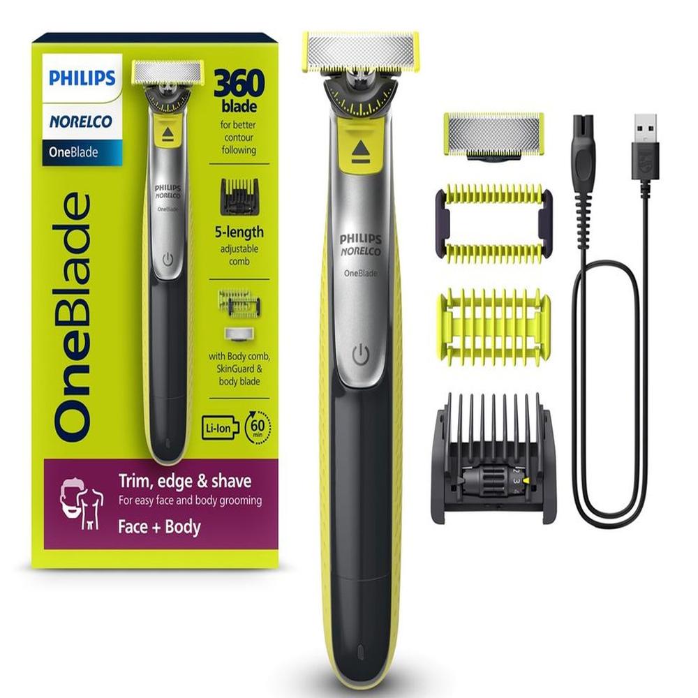 Rasuradora Afeitadora Philips Norelco OneBlade 360° QP2834 - 7 Piezas Rasuradora Afeitadora Philips Norelco OneBlade 360° QP2834 - 7 Piezas