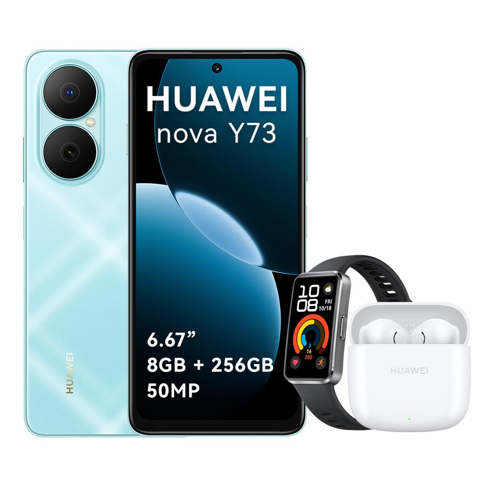 Celular Huawei Nova Y73 Azul 8+256gb Dual Sim + Band 10 + FreeBuds SE 2