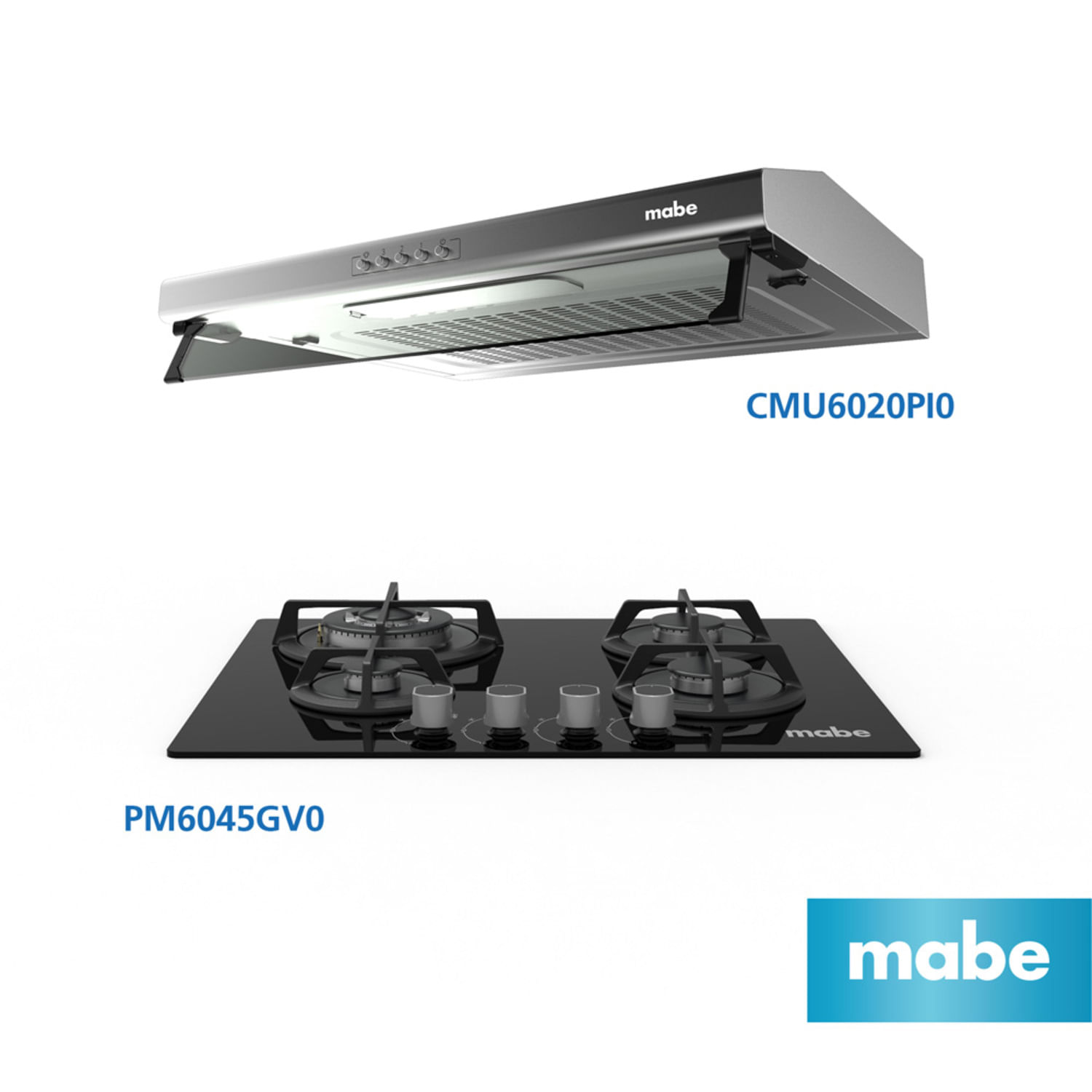 Combo Mabe Campana CMU6020PI0 + Encimera PM6045GV0