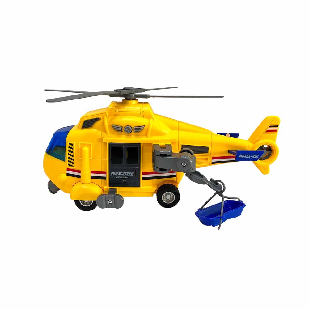 Helicóptero A Fricción Hot Wheels Con Luces Y Sonido 3Keys 1:16