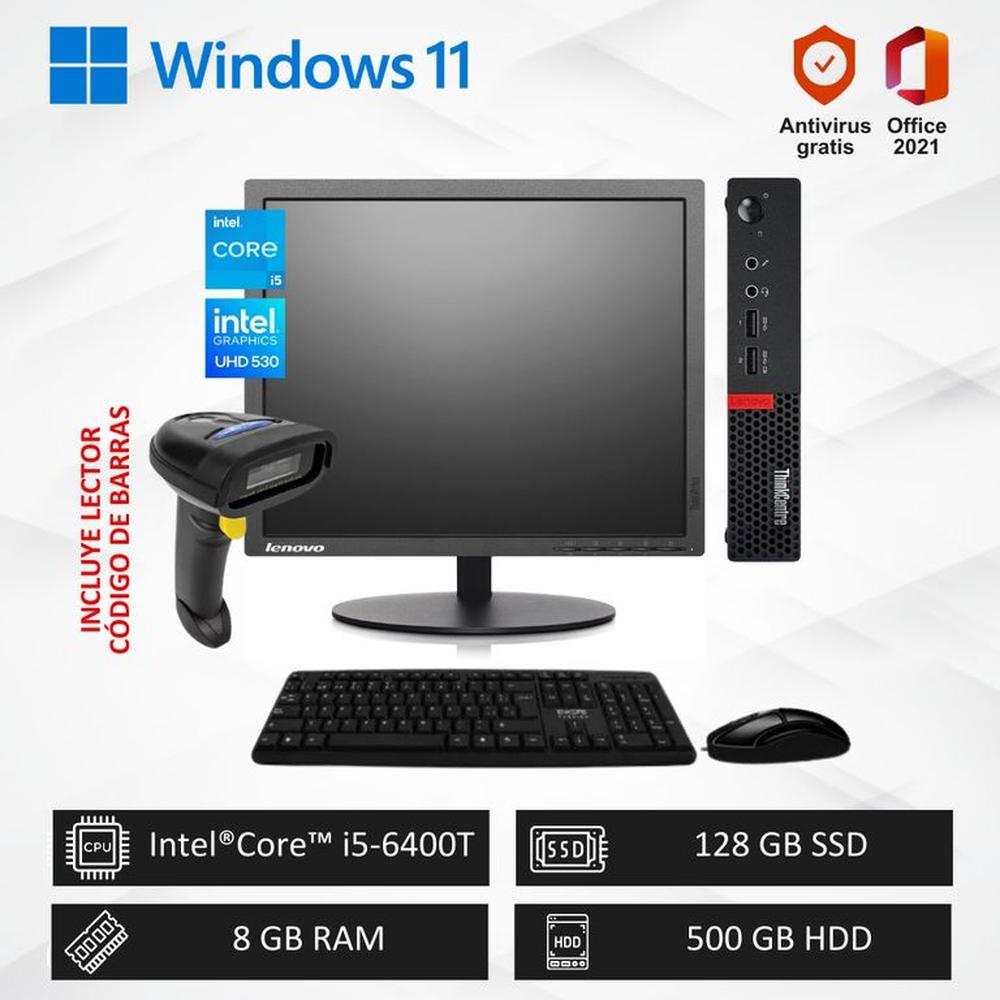 Computadora PC Empresarial Core i5-6400T 3.6 GHz, 8GB RAM,128GB SSD+500GB HDD