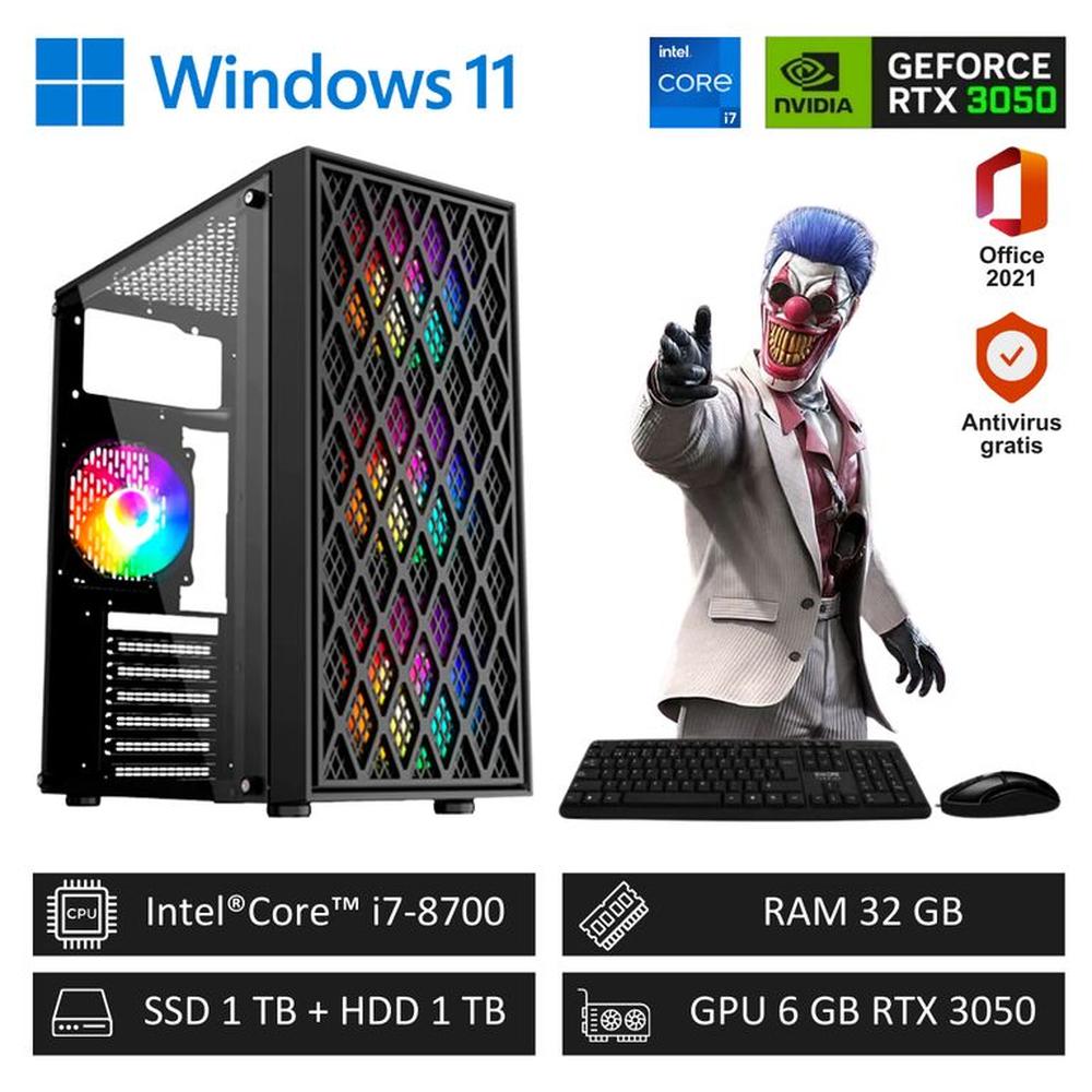 COMPUTADORA PC GAMER INTEL CORE I7 32GB RAM 1TB SSD + 1TB HDD RTX 3050 6GB COMPUTADORA PC GAMER INTEL CORE I7 32GB RAM 1TB SSD + 1TB HDD RTX 3050 6GB